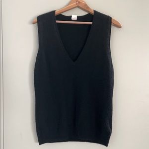 Black VTG Cashmere Vest Sz L